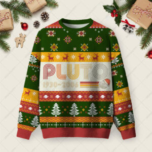 PLUTO Nerd Ugly Christmas Sweater Sweatshirt