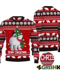 Polar Bear Beary Christmas Ugly Christmas Sweaters 