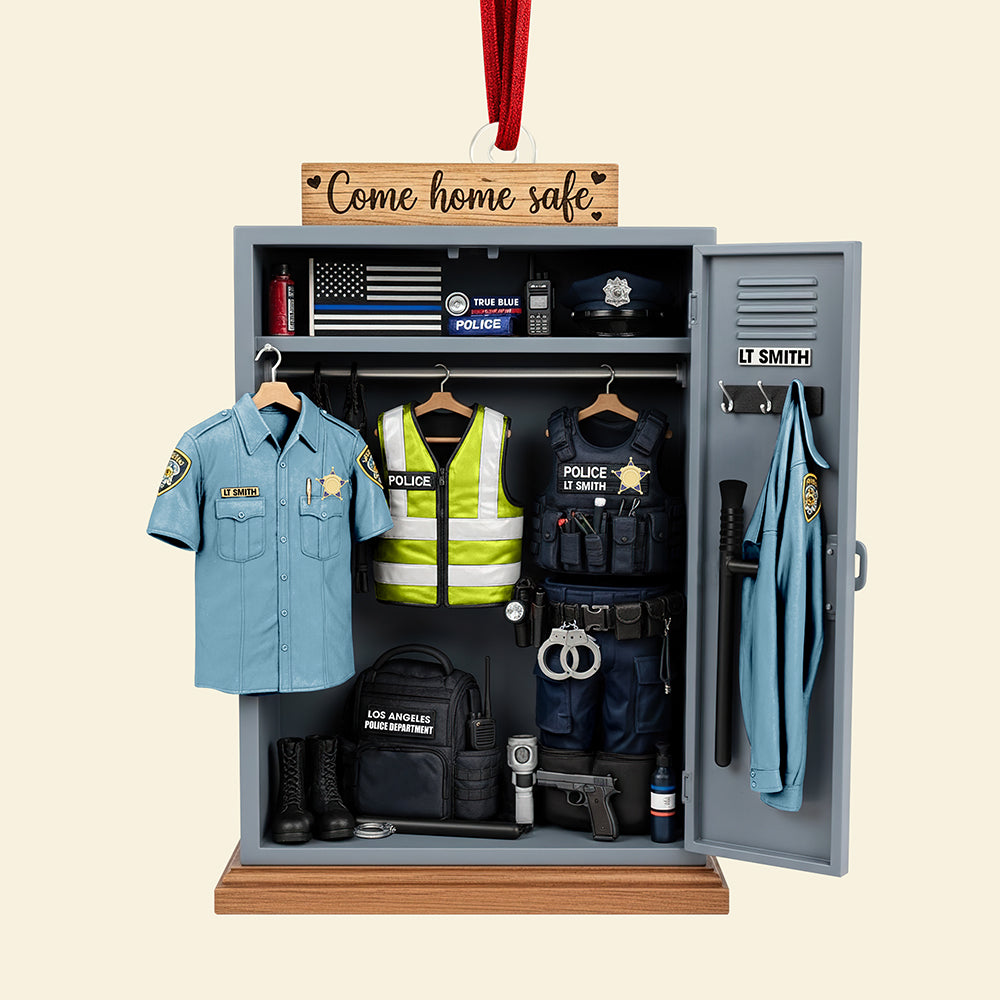 Police Locker Acrylic Ornament - Personalized Christmas Gifts For Officers 06qhqn040925 - Image 4