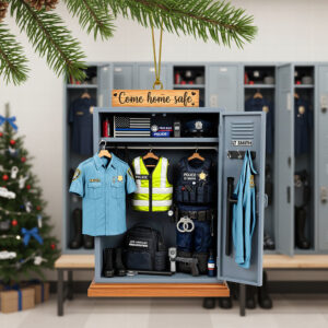 Police Locker Acrylic Ornament - Personalized Christmas Gifts For Officers 06qhqn040925