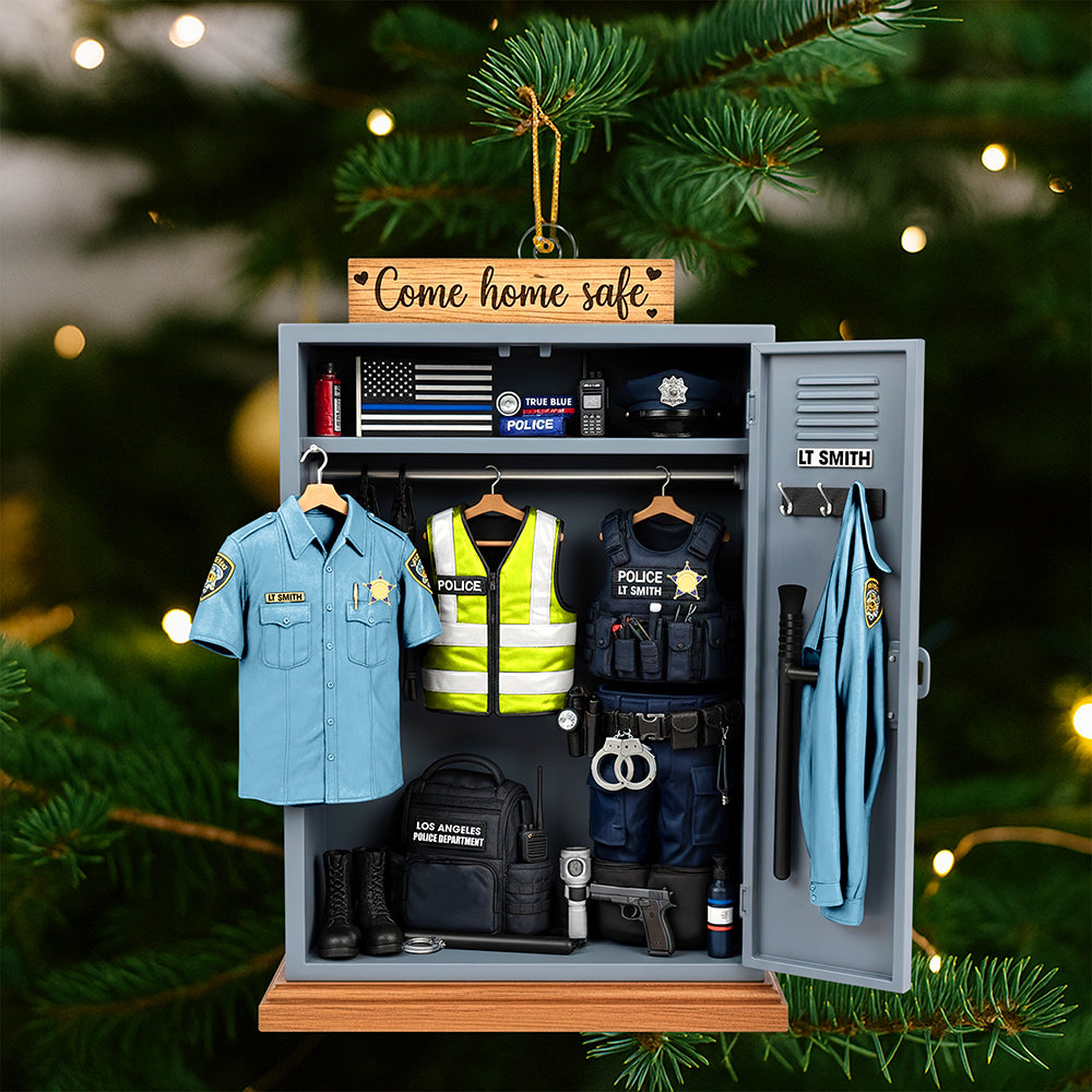Police Locker Acrylic Ornament - Personalized Christmas Gifts For Officers 06qhqn040925 - Image 3