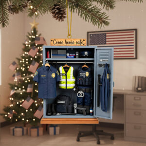 Alternative view of Police Locker Acrylic Ornament - Personalized Christmas Gifts For Officers 06qhqn040925