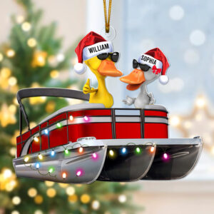 Alternative view of Pontoon Duck Journey Christmas Ornament 03qhqn200922