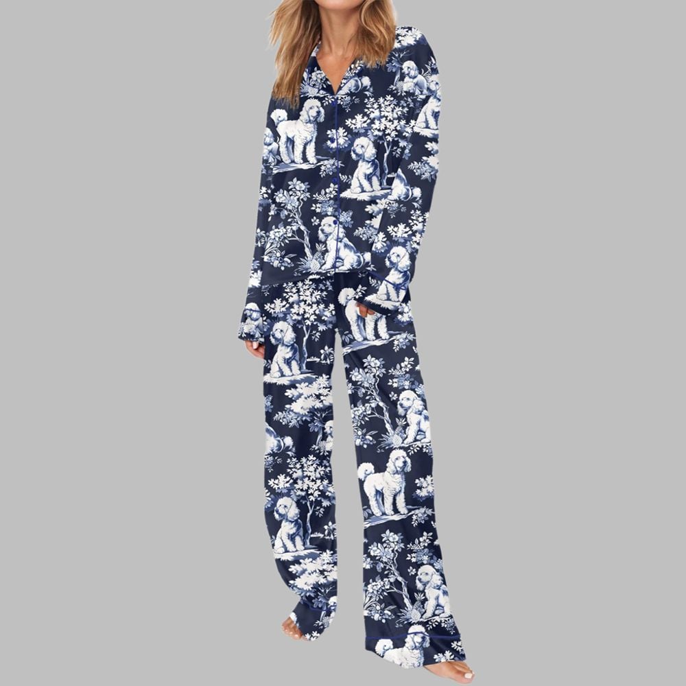 Poodle Dog Pajama Set For Women - Image 3