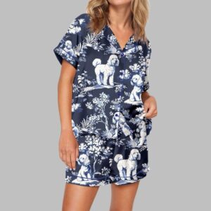 Poodle Dog Pajama Set For Women
