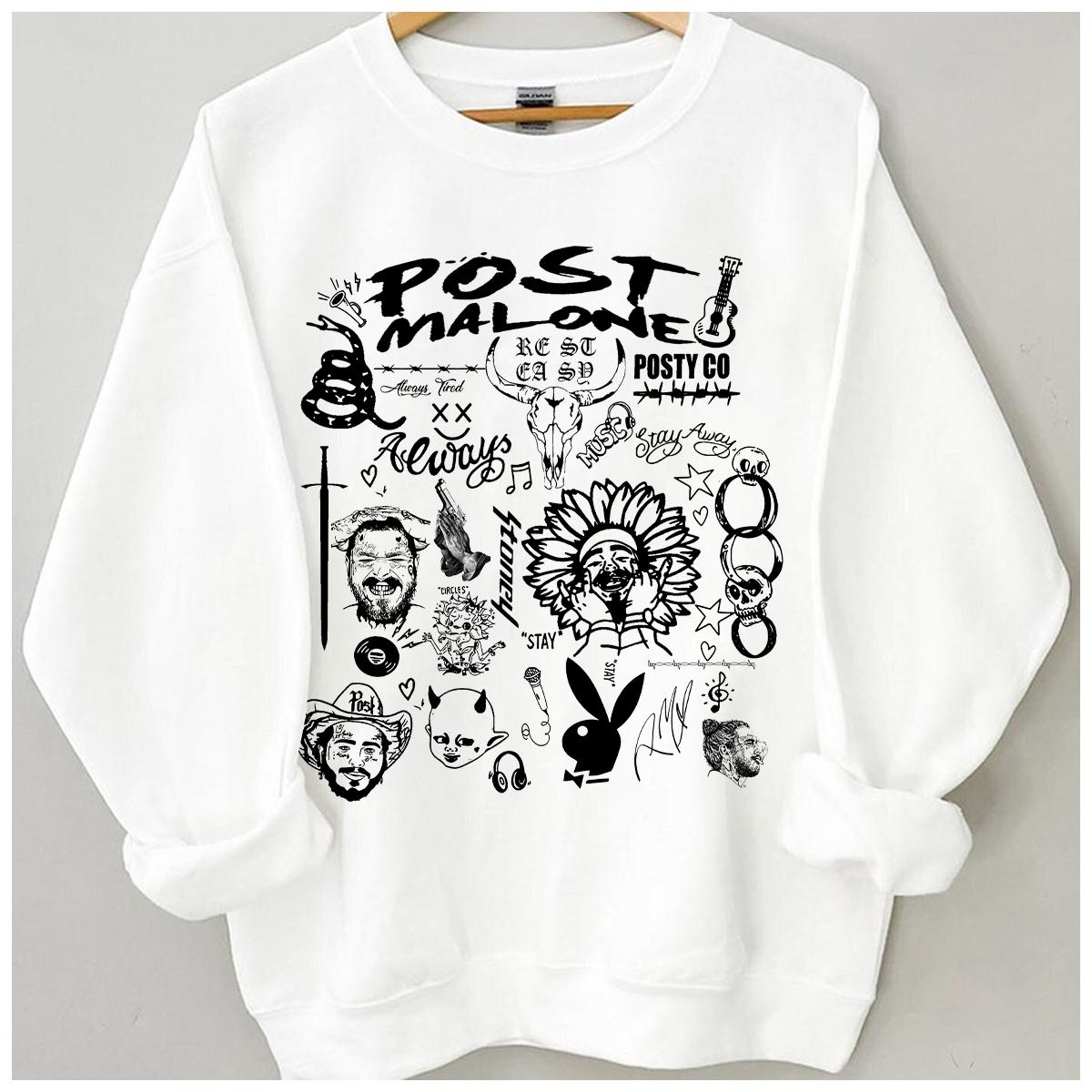 Post Malone Music Rap Vintage Graphic Shirt - Image 5