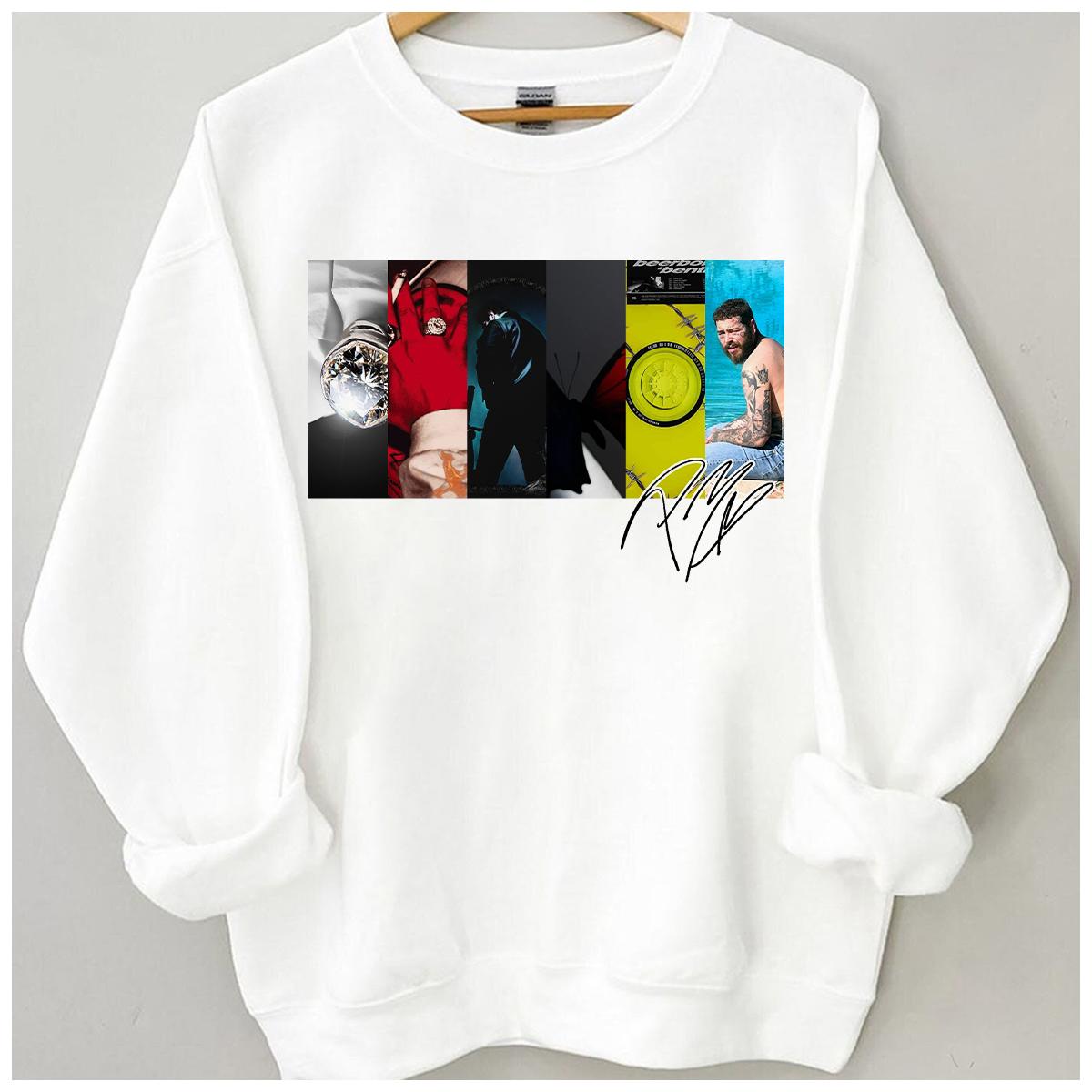 Post Malone Music Rap Vintage Graphic Shirt - Image 2