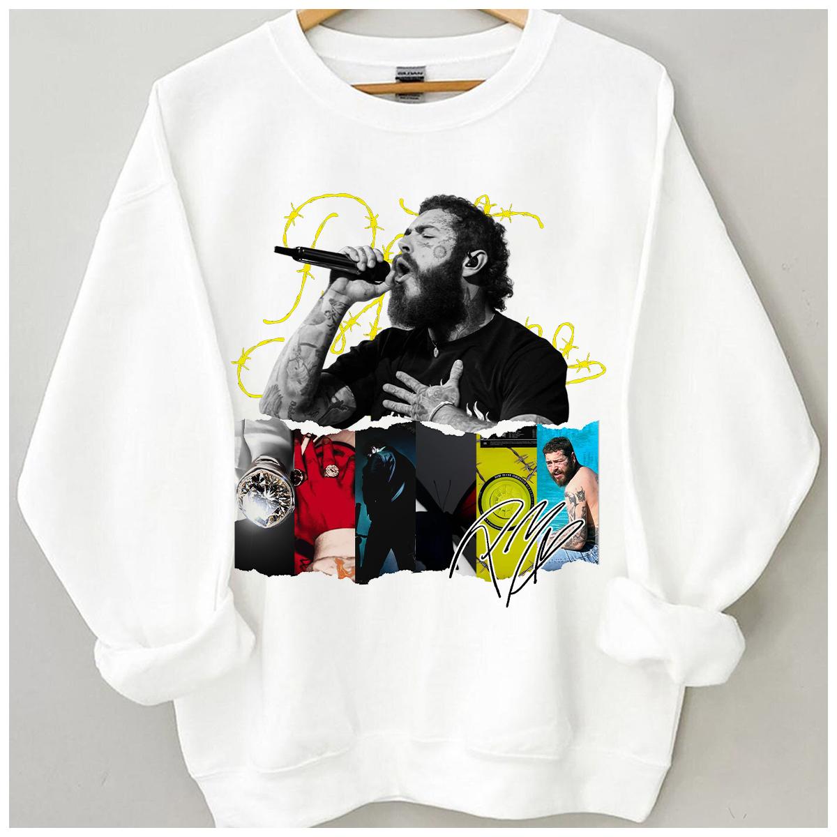 Post Malone Music Rap Vintage Graphic Shirt - Image 2