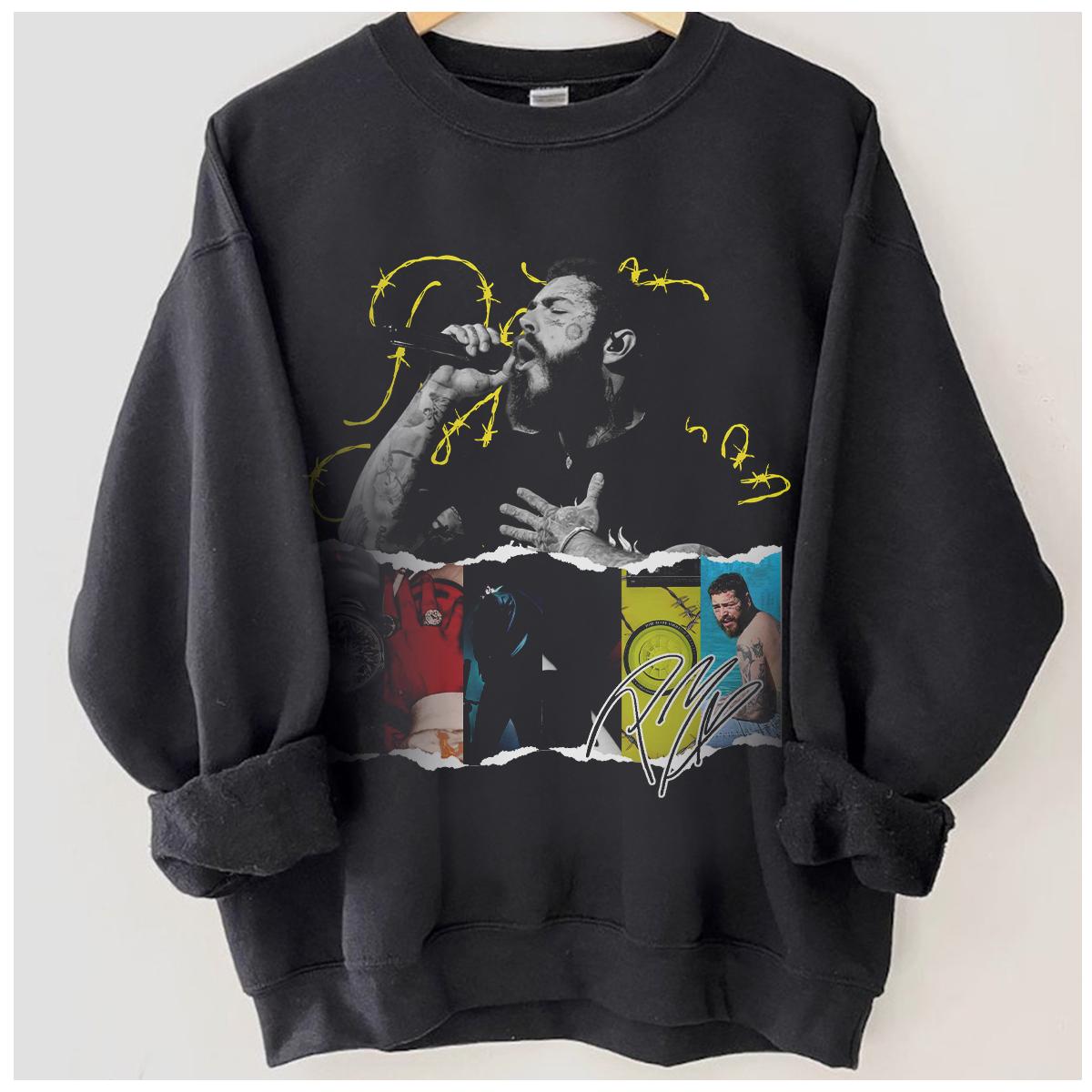 Post Malone Music Rap Vintage Graphic Shirt - Image 3