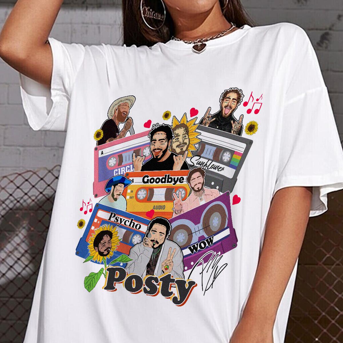 Post Malone Music Rap Vintage Graphic Shirt - Image 3