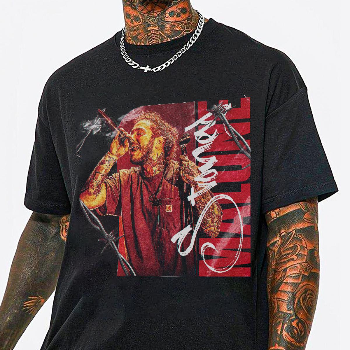 Post Malone Music Rap Vintage Graphic Shirt - Image 4