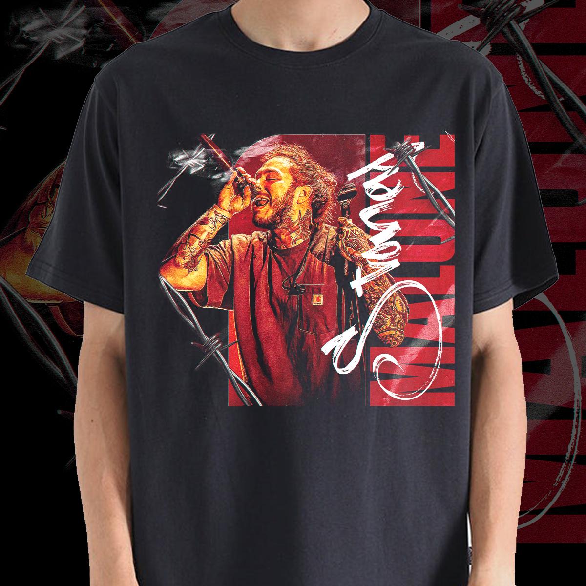 Post Malone Music Rap Vintage Graphic Shirt - Image 3