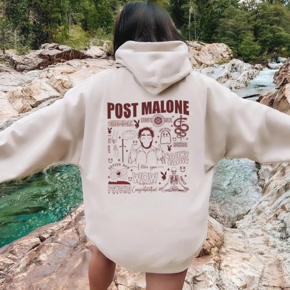 Post Malone Music Rap Vintage Graphic Shirt - Image 3