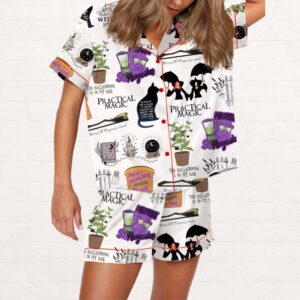 Practical Magic Witches Silky Satin Pajama Set