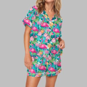 Preppy Tropical Flamingo Pajama Set