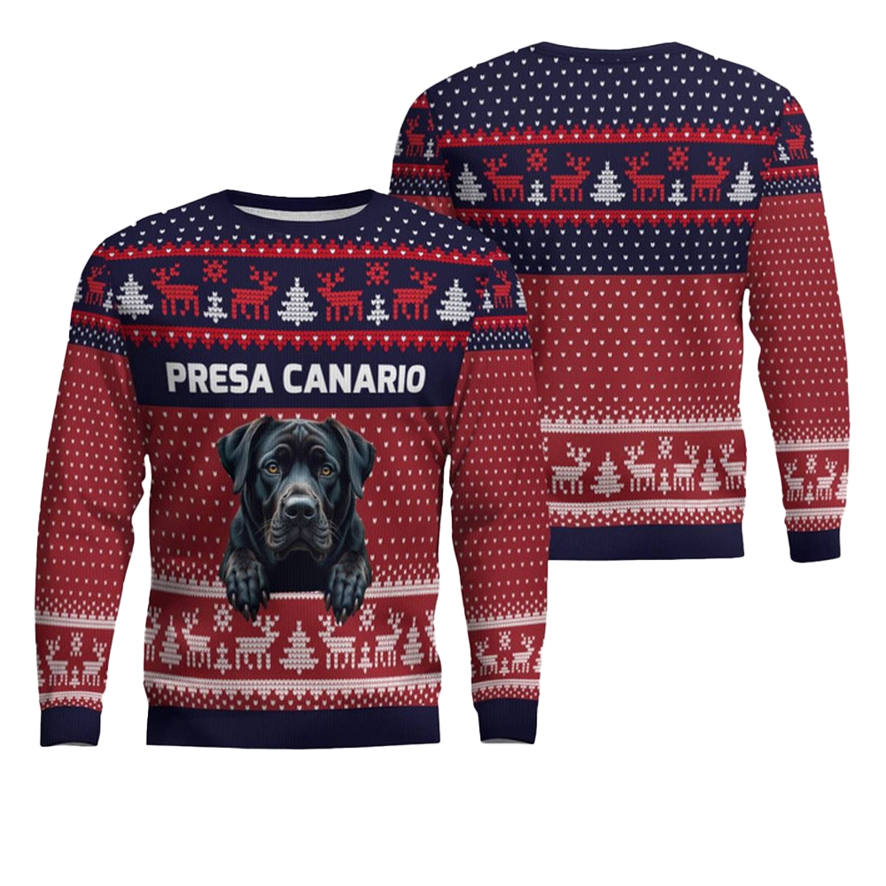 Presa Canario Ugly Christmas Sweater - Grishko.com