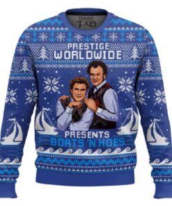 Prestige Worldwide Presents Boat N Hoes Step Brothers Ugly Christmas Sweater