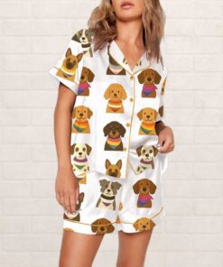 Pride All You Need Is Love Cute LGBTQ Rainbow Dog Mom Print Pajama Set