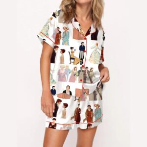 Pride And Prejudice Girls Silky Satin Pajama Set