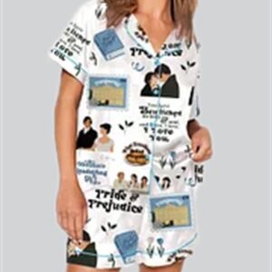 Pride And Prejudice Print Pajama Set