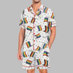Pride Flags Pride Month Love Is Love Print Pajama Set