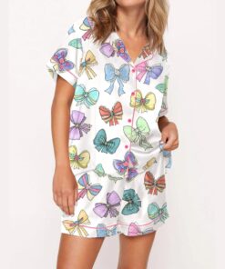Alternative view of Princess Cute Ribbons And Bows Satin Pajama Set
