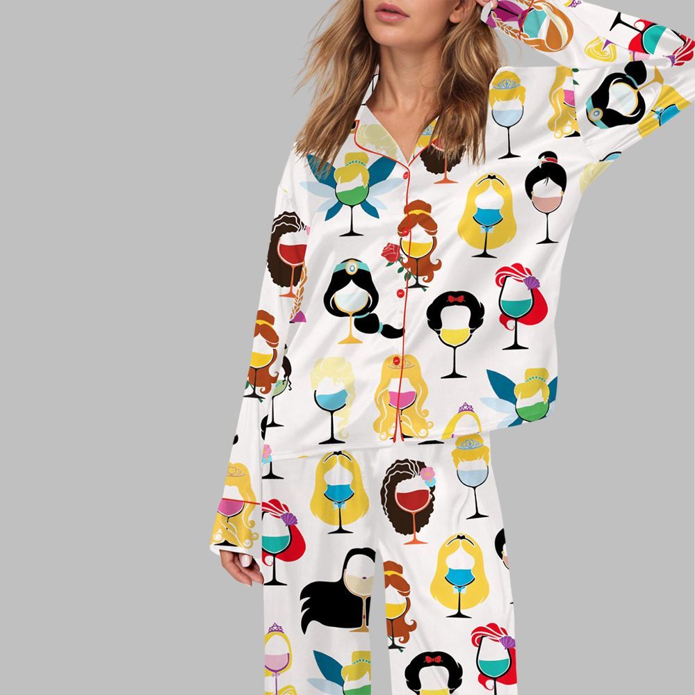 Princess Wine Glass Pajama Set For Women - Image 2