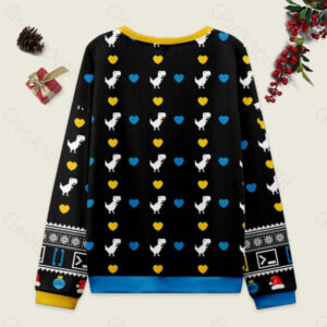 Alternative view of Programmer Funny Ugly Christmas Fuzzy Fleece Sweatshirt