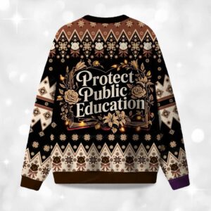 Alternative view of Protect Public Education Christmas Ugly Sweater