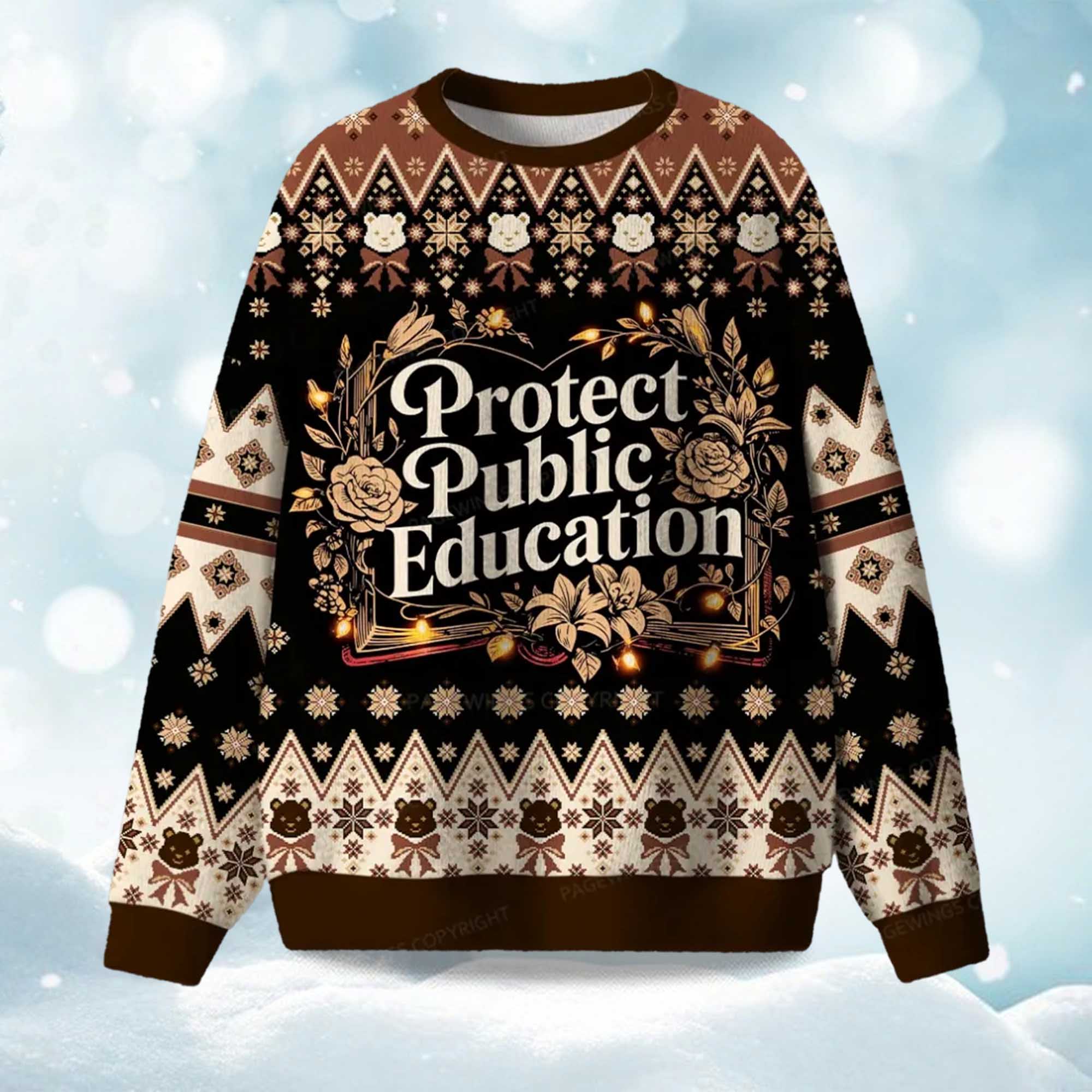 Protect Public Education Christmas Ugly Sweater