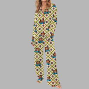 Alternative view of Puerto Rico Sapo Concho Silky Satin Pajama Set