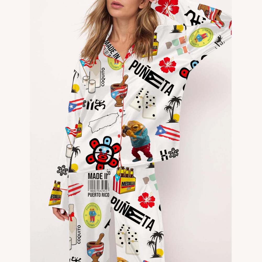 Puerto Rico Satin Pajama Set - Image 3