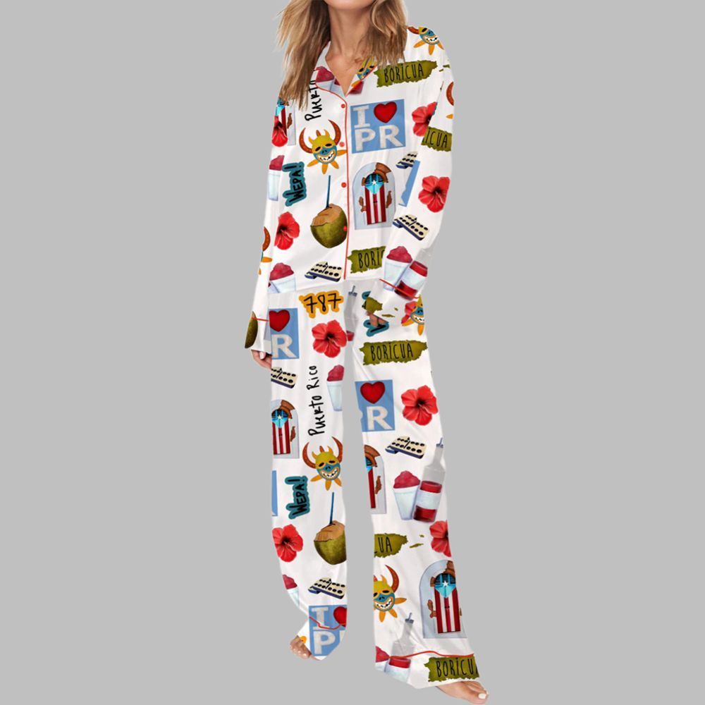 Puerto Rico Travel Pajama Set For Women - Image 3