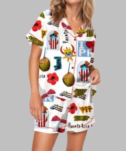 Puerto Rico Travel Pajama Set For Women