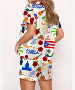 Alternative view of Puerto Rico Vacation Satin Pajama Set