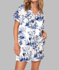 Pug Pajama Set For Women