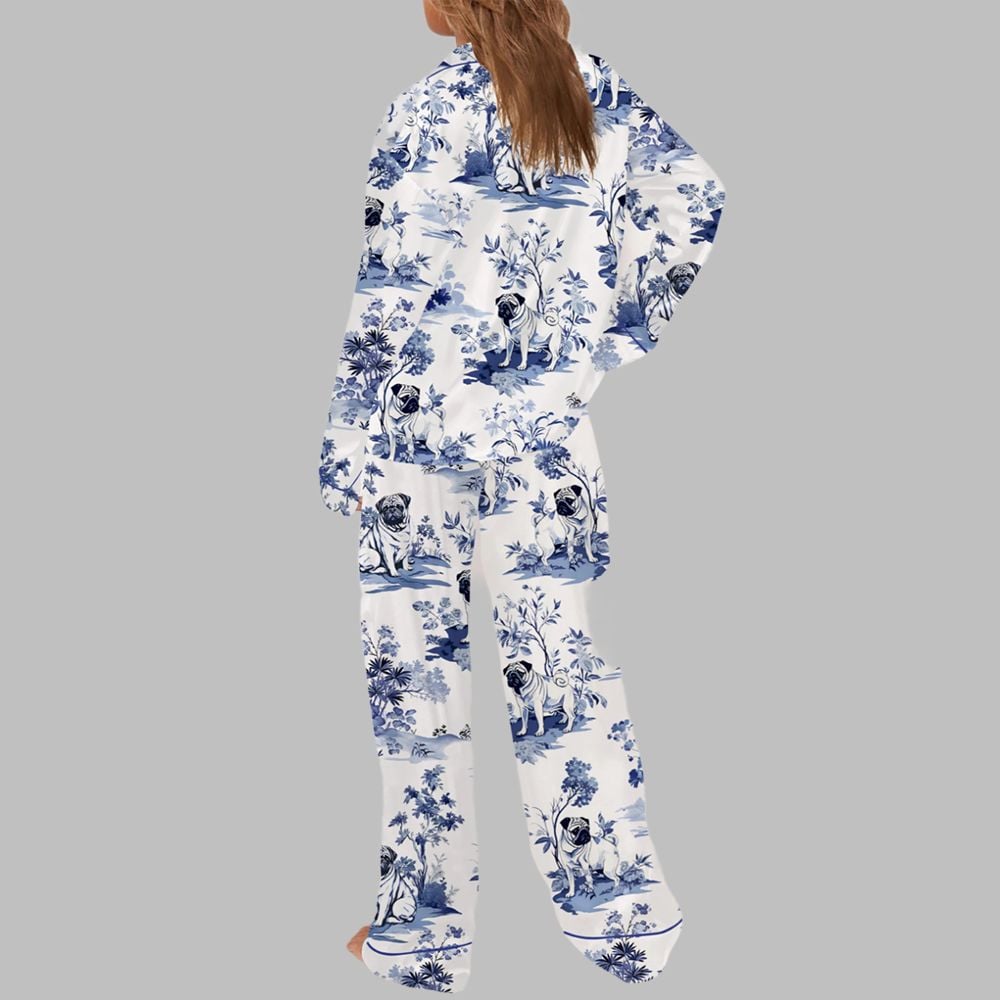 Pug Pajama Set For Women - Image 3