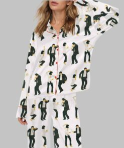 Pulp Fiction Dance Silky Satin Pajama Set