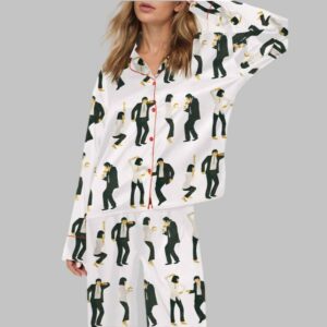 Pulp Fiction Dance Silky Satin Pajama Set