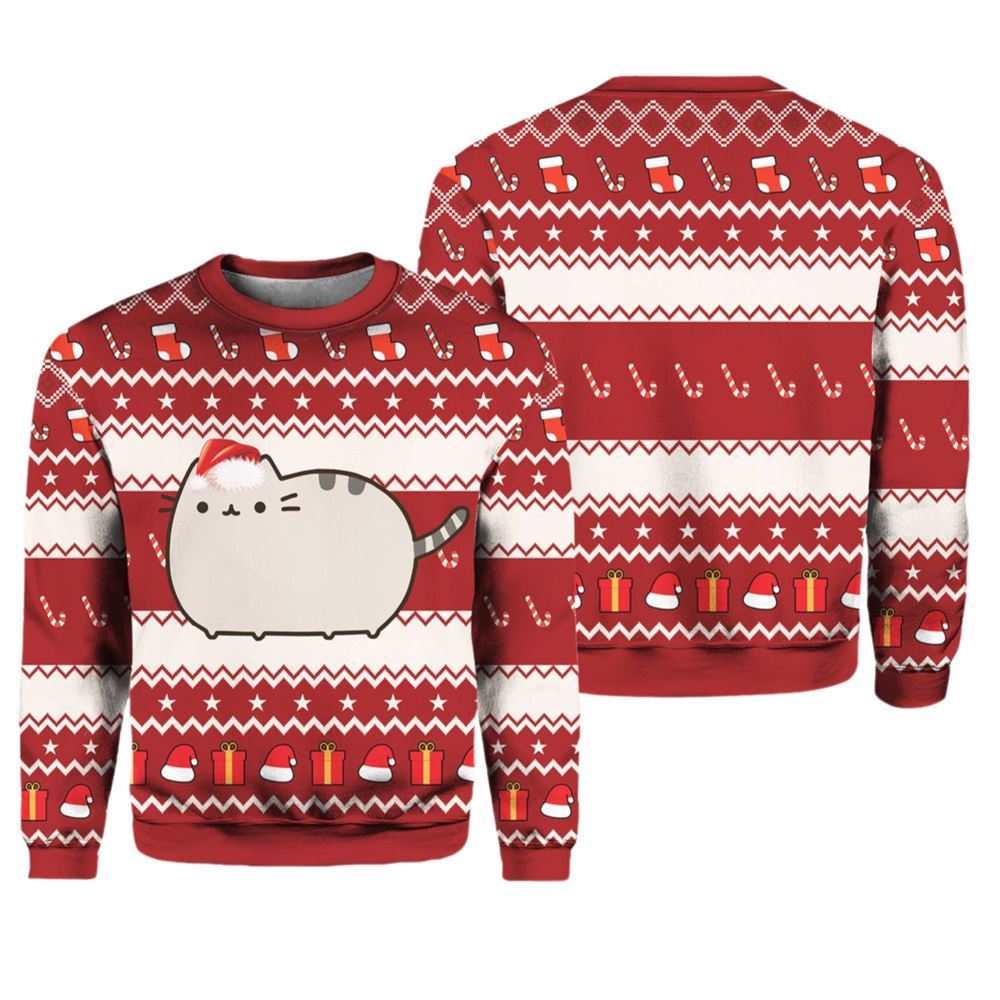 Pusheen Cat Ugly Christmas Sweater - Grishko.com