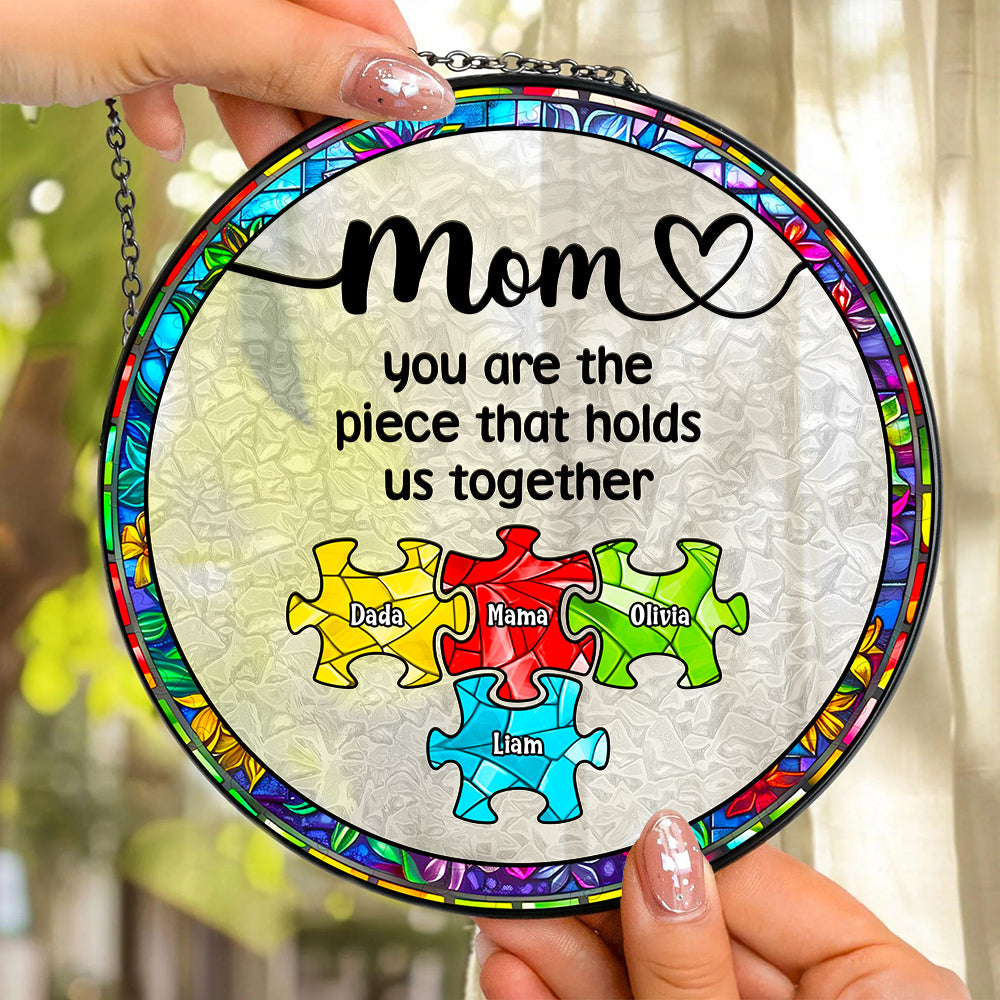 Puzzle Stained Glass - Personalized Gifts For Mom 02ACDT240325 - Image 3