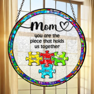 Puzzle Stained Glass - Personalized Gifts For Mom 02ACDT240325