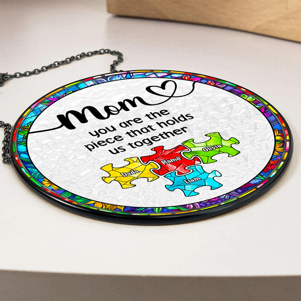 Puzzle Stained Glass - Personalized Gifts For Mom 02ACDT240325 - Image 4