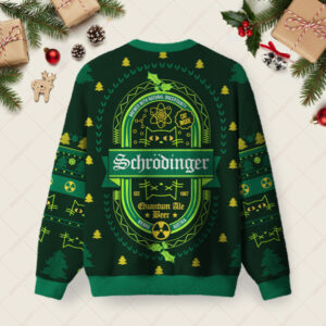 Alternative view of Quantum Holiday Cheer Ugly Christmas Fuzzy Fleece Sweatshirt