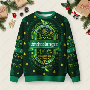 Quantum Holiday Cheer Ugly Christmas Fuzzy Fleece Sweatshirt