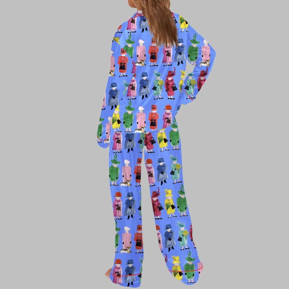 Queen Elizabeth II Rainbow Pajama Set For Women - Image 3