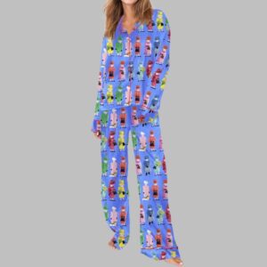 Alternative view of Queen Elizabeth II Rainbow Pajama Set For Women