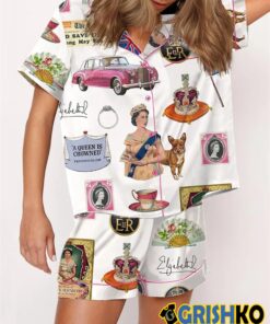 Alternative view of Queen Elizabeth II Vintage Pajama Set
