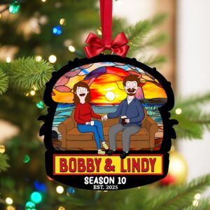 Quirky Cartoon Couple Ornament - Personalized Gifts For Couples 02OHLU091025PA