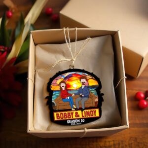 Alternative view of Quirky Cartoon Couple Ornament - Personalized Gifts For Couples 02OHLU091025PA